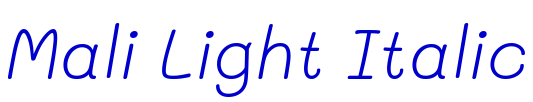Mali Light Italic font